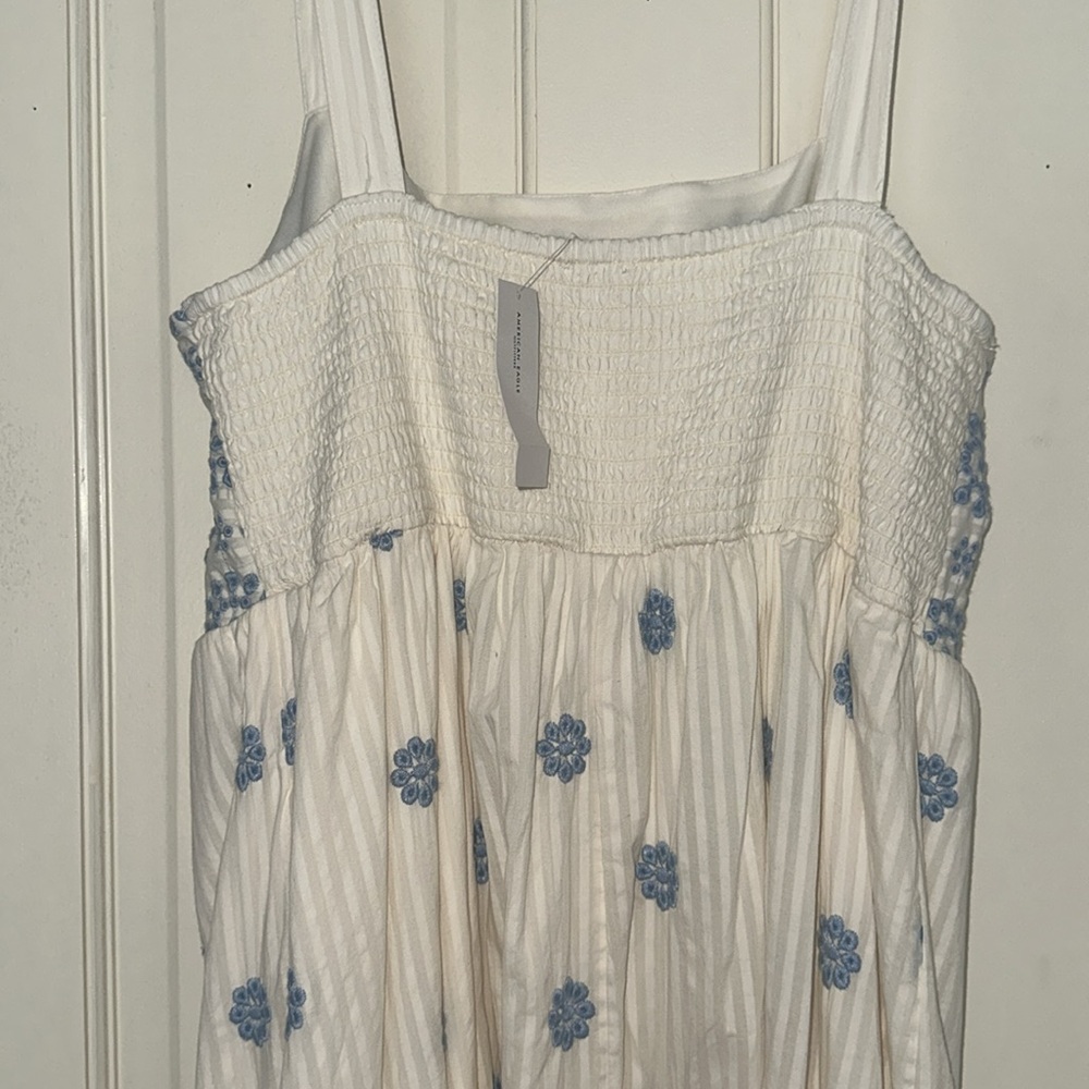 American Eagle Spring Summer Maxi Dress sz L. Embroidered - Picture 7 of 10